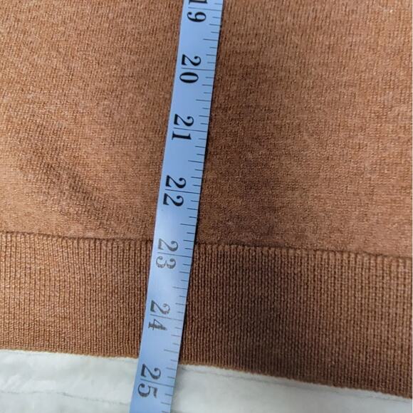 100% Merino Wool Hart Schaffner Marx Men’s XL Sweater Brown V-Neck Pullover - Picture 5 of 7